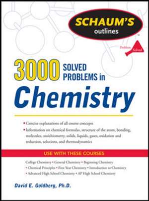 3,000 Solved Problems In Chemistry de David Goldberg