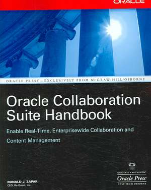 Oracle Collaboration Suite Handbook de Ronald Zapar