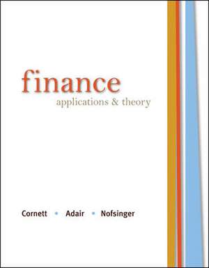 Finance: Applications & Theory de Marcia Millon Cornett