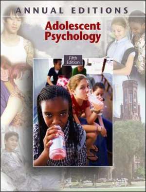 Annual Editions: Adolescent Psychology, 5/e de Fred E. Stickle