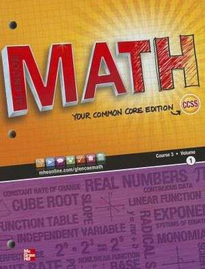 Glencoe Math, Course 3, Student Edition, Volume 1 de McGraw-Hill