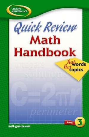 Quick Review Math Handbook Book 3: Hot Words, Hot Topics de McGraw-Hill Education