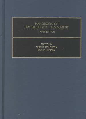 Handbook of Psychological Assessment de Gerald Goldstein