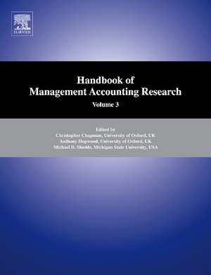 Handbook of Management Accounting Research de Anthony G. Hopwood