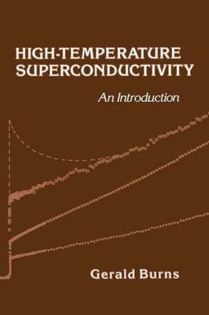 High-Temperature Superconductivity: An Introduction de Gerald Burns