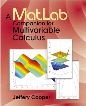 A Matlab Companion for Multivariable Calculus de Jeffery Cooper