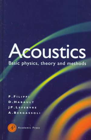 Acoustics: Basic Physics, Theory, and Methods de Paul Filippi