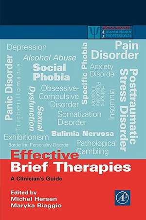 Effective Brief Therapies: A Clinician's Guide de Michel Hersen