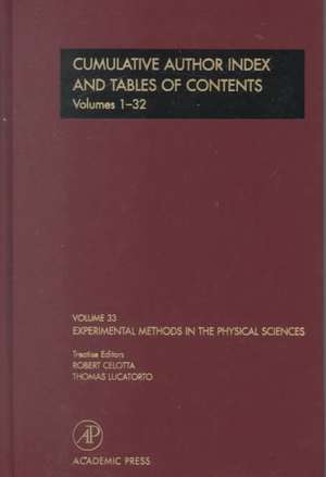 Cumulative Author Index and Tables of Contents Volumes1-32: Author Cumulative Index de Marc de Graef