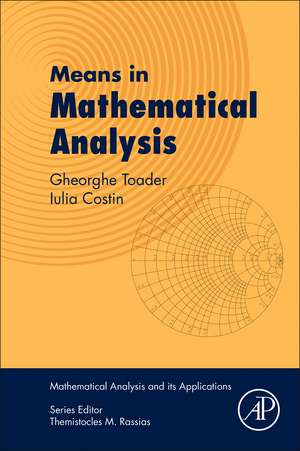 Means in Mathematical Analysis: Bivariate Means de Gheorghe Toader