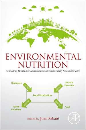 Environmental Nutrition: Connecting Health and Nutrition with Environmentally Sustainable Diets de Joan Sabate