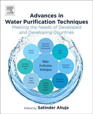 Advances in Water Purification Techniques: Meeting the Needs of Developed and Developing Countries de Satinder Ahuja