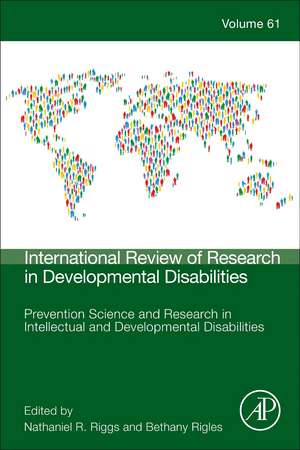 Prevention Science and Research in Intellectual and Developmental Disabilities de Nathaniel Riggs