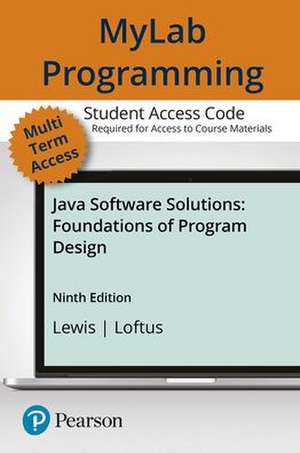 Myprogramminglab with Pearson Etext -- Access Card -- For Java Software Solutions de John Lewis