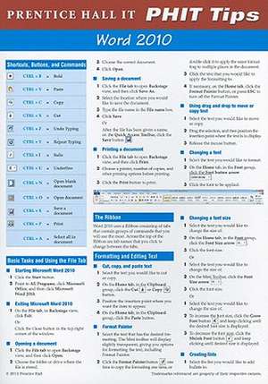 Prentice Hall IT PHIT Tips: Word 2010 de Prentice Hall