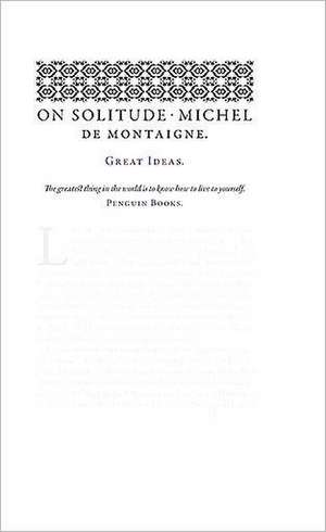 On Solitude de Michel Montaigne