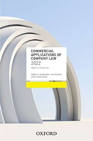 Commercial Applications of Company Law 2022 de Pamela Hanrahan