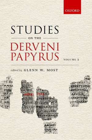 Studies on the Derveni Papyrus, volume II de Glenn W. Most