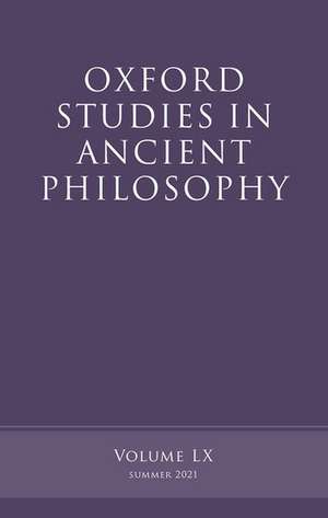 Oxford Studies in Ancient Philosophy, Volume 60 de Victor Caston