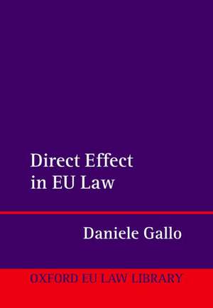 Direct Effect in EU Law de Daniele Gallo