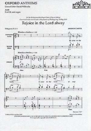 Rejoice in the Lord alway de Anon.