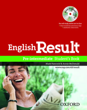 English Result: Pre-Intermediate: Student's Book with DVD Pack: General English four-skills course for adults de Mark Hancock