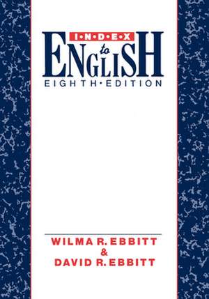 Index to English de Wilma R. Ebbitt