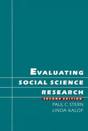 Evaluating Social Science Research de Paul C. Stern