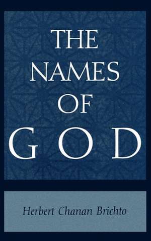 The Names of God: Poetic Readings in Biblical Beginnings de Herbert Chanan Brichto