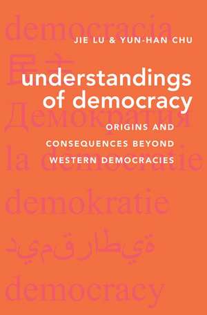 Understandings of Democracy: Origins and Consequences Beyond Western Democracies de Jie Lu