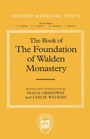 The Book of the Foundation of Walden Monastery de Diana Greenway