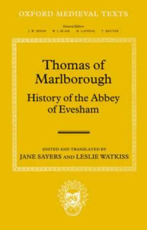 Thomas of Marlborough: History of the Abbey of Evesham de Jane Sayers