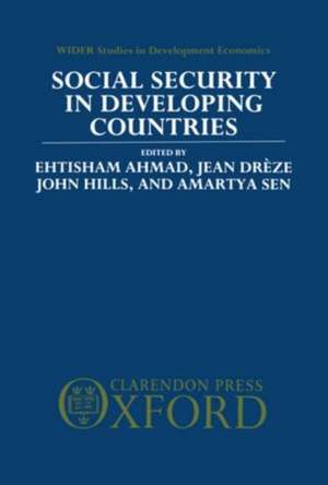 Social Security in Developing Countries de Ehtisham Ahmad