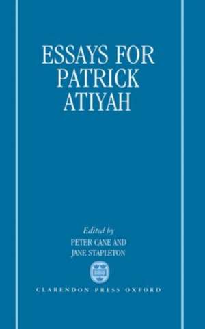 Essays for Patrick Atiyah de Peter Cane