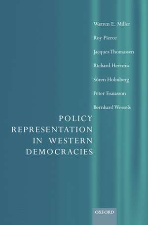 Policy Representation in Western Democracies de Warren Miller