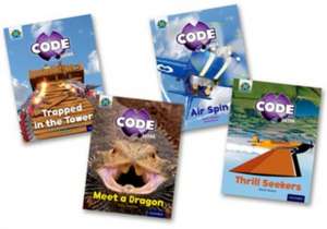 Project X CODE Extra: Light Blue Book Band, Oxford Level 4: Dragon Quest and Wild Rides, Mixed Pack of 4 de Jan Burchett