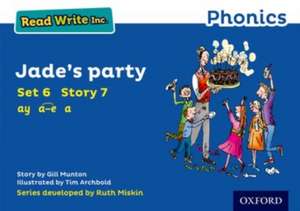 Read Write Inc. Phonics: Jade's Party (Blue Set 6 Storybook 7) de Gill Munton