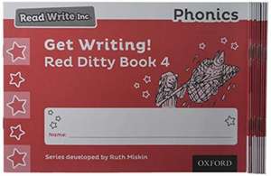 Read Write Inc. Phonics: Get Writing! Red Ditty Book 4 Pack of 10 de Ruth Miskin