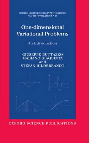 One-dimensional Variational Problems: An Introduction de Giuseppe Buttazzo