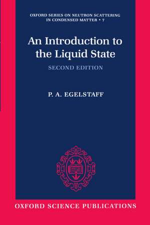 An Introduction to the Liquid State de P. A. Egelstaff