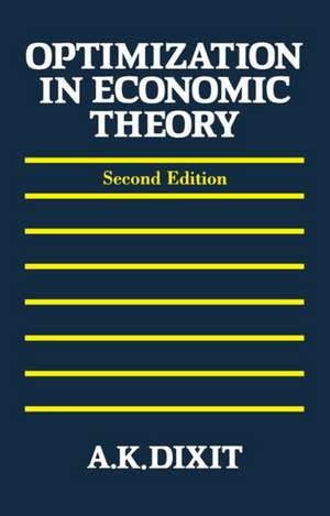 Optimization in Economic Theory de Avinash K. Dixit