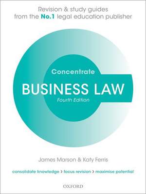 Business Law Concentrate: Law Revision and Study Guide de James Marson