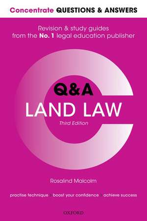 Concentrate Questions and Answers Land Law: Law Q&A Revision and Study Guide de Rosalind Malcolm