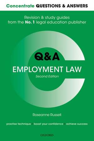 Concentrate Questions and Answers Employment Law: Law Q&A Revision and Study Guide de Roseanne Russell