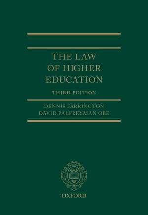 The Law of Higher Education de Dennis Farrington