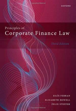 Principles of Corporate Finance Law de Eilís Ferran