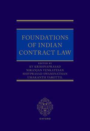 Foundations of Indian Contract Law de KV Krishnaprasad