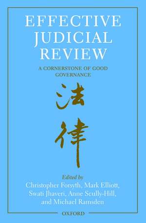 Effective Judicial Review: A Cornerstone of Good Governance de Christopher Forsyth