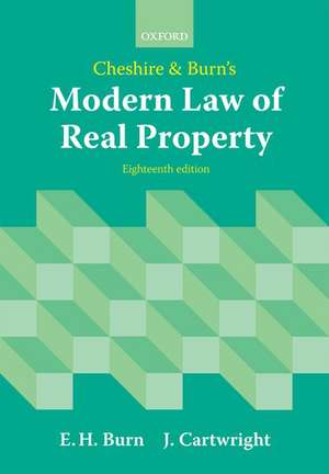 Cheshire and Burn's Modern Law of Real Property de Edward Burn