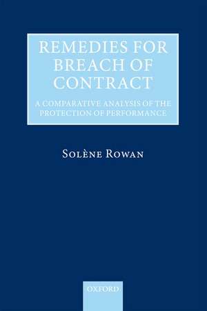 Remedies for Breach of Contract: A Comparative Analysis of the Protection of Performance de Solène Rowan